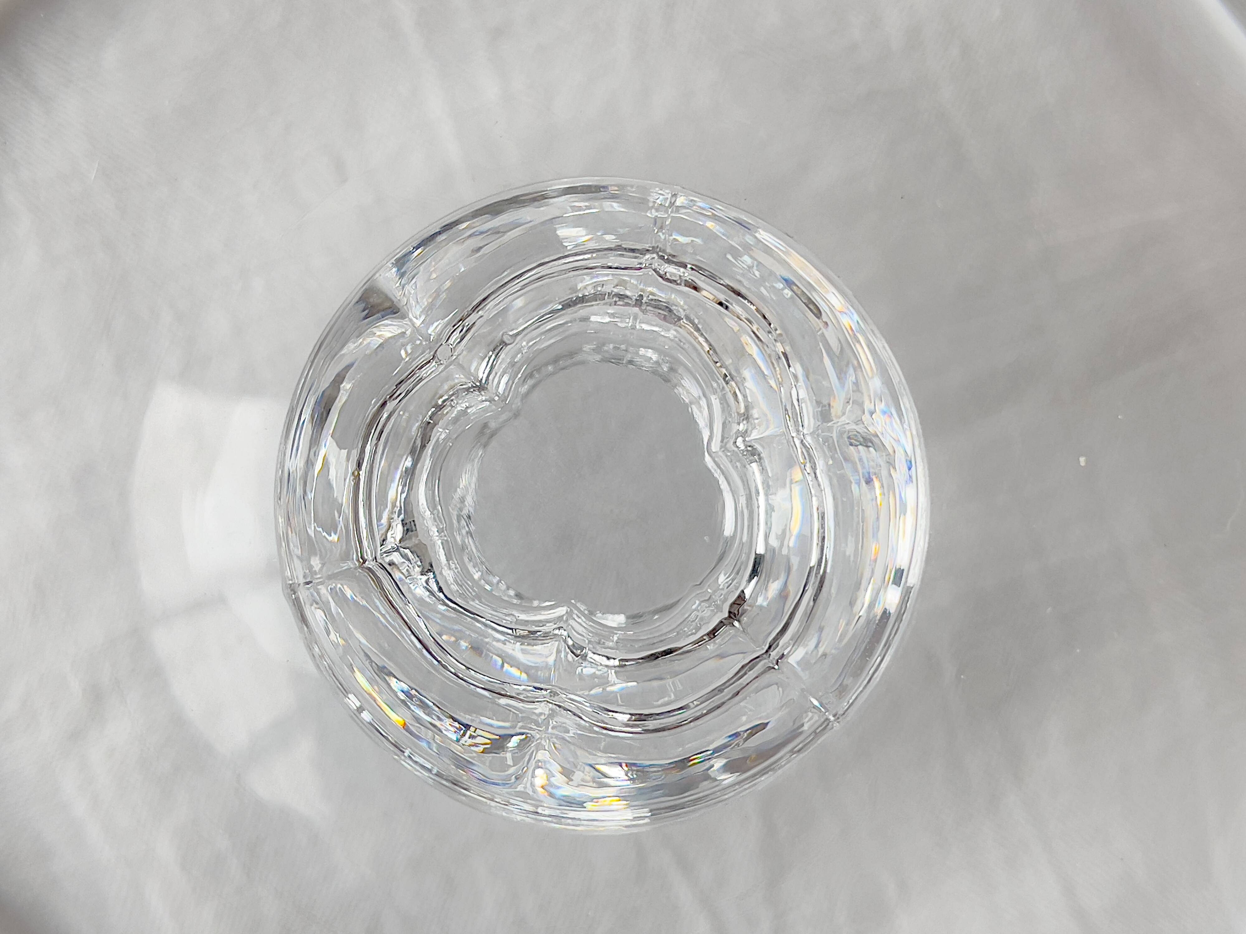 large fruit bowl on a pedestal in Sèvres crystal from the 1950s
