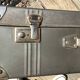 Vintage dark grey metal suitcase
