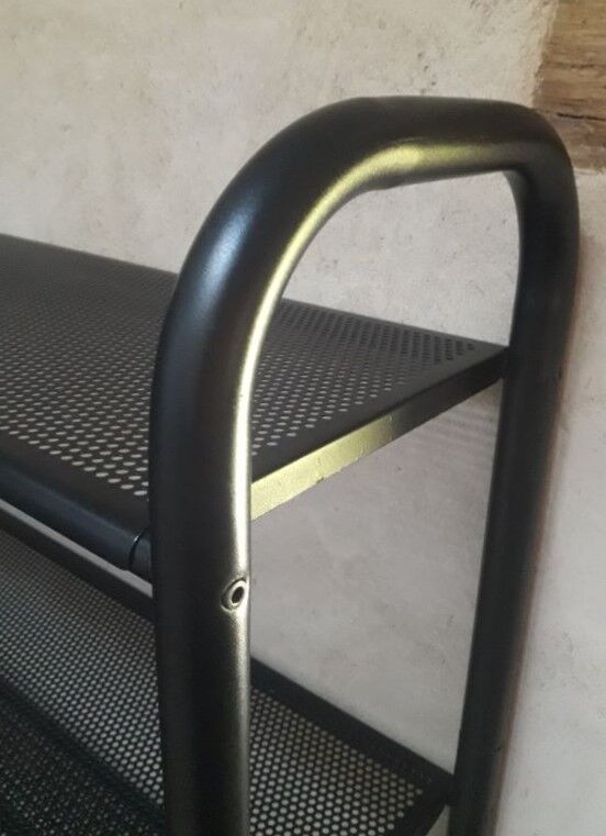 Desk shelves metal black vintage 80s