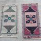 Set of 2 vintage handmade Turkish rugs 49x89 cm