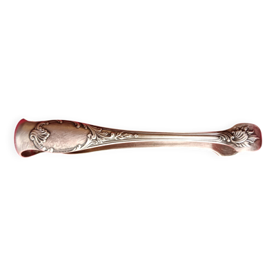 Pince a sucre ancienne en metal argente ''christofle'' style louis xv rocaill