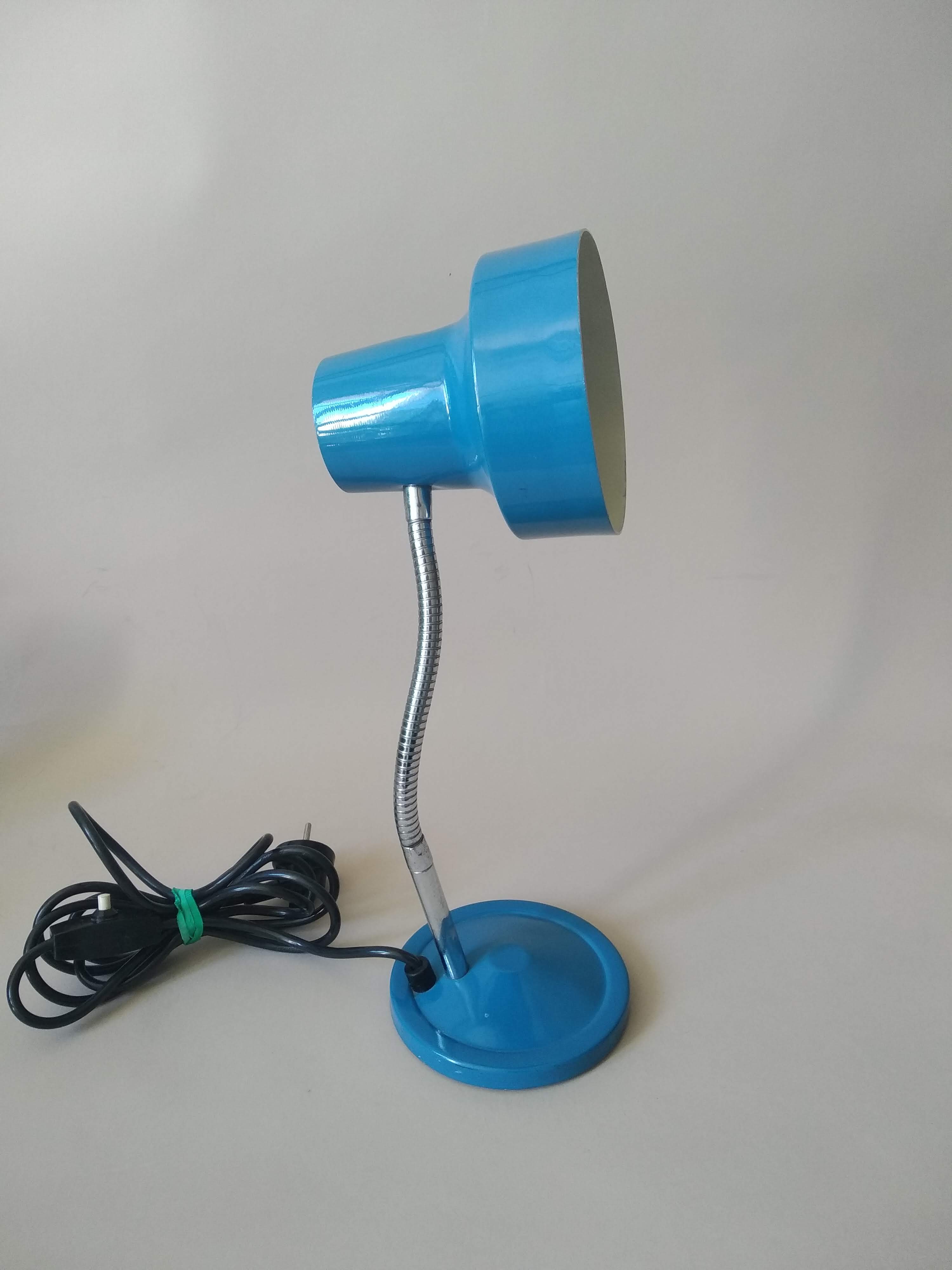 Vintage blue flexible desk lamp