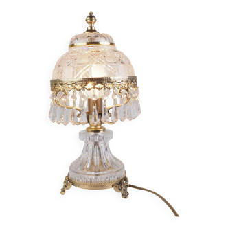 Lampe en cristal à pampilles