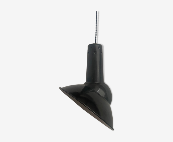 Suspension industrielle emaillée asymetrique 33 cm