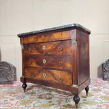 19th Century Restoration Period Flamed Mahogany Chest of Drawers