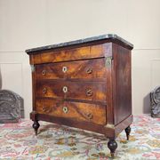 19th Century Restoration Period Flamed Mahogany Chest of Drawers