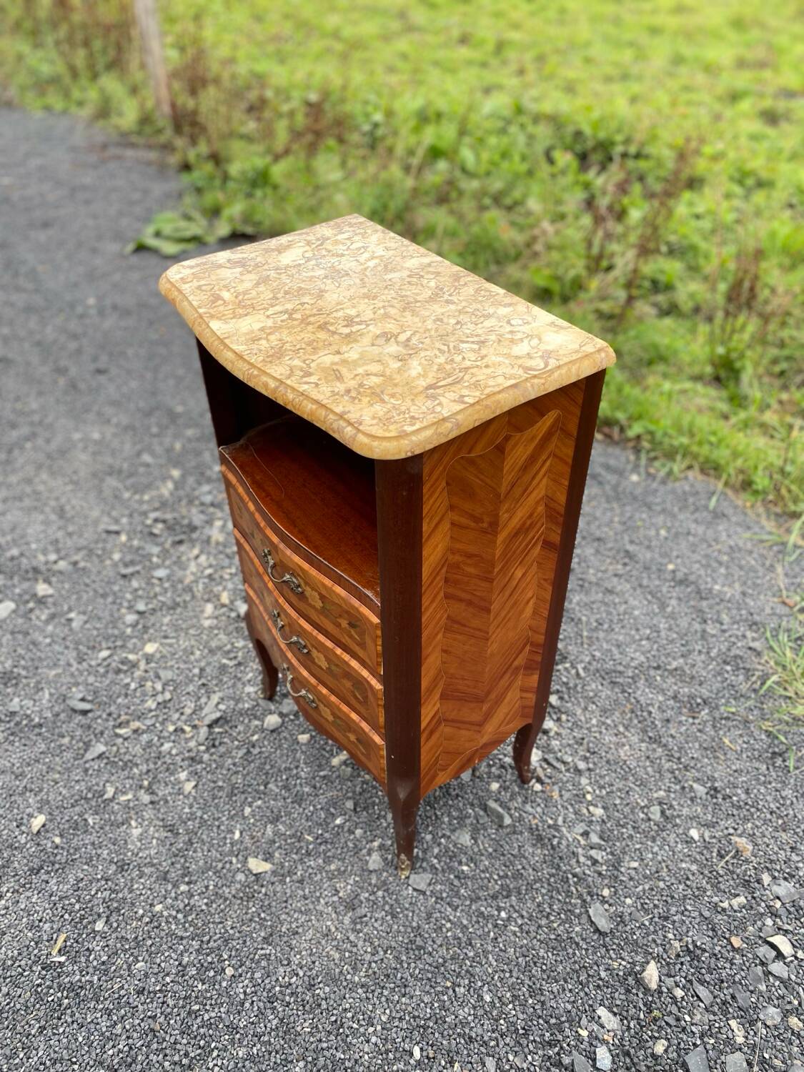 Louis XV style rosewood bedside table
