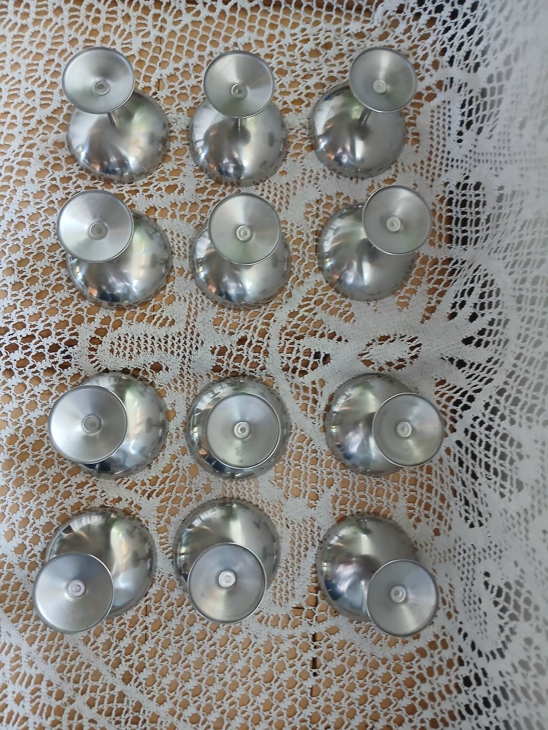 12 ice cream cups + stainless steel tray Guy Degrenne