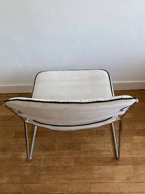 Vintage beige armchair from the 1970s.
