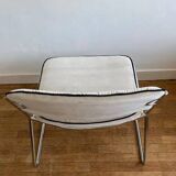 Vintage beige armchair from the 1970s.