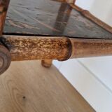 Bamboo side table late 19th century Perret and Vibert style