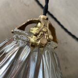 Old vintage holophane glass suspension