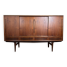 Vintage Scandinavian “highboard” buffet sideboard in teak, 1960s