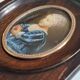 Painted miniature "Baby Stuart" after Van Dyck, wooden frame, signed, 11x13 cm.