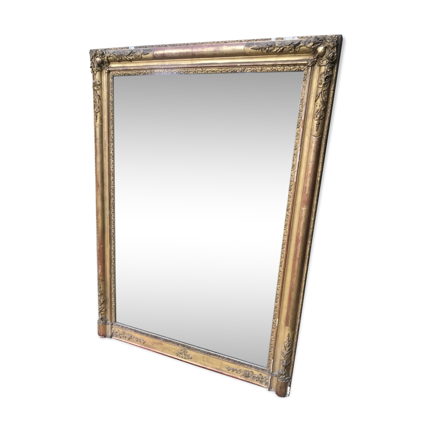 Golden Louis XV mirror with gold leaf - 140x103cm