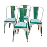 Four old Tolix Model A chairs