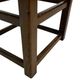 Vintage wooden stool straw seat 60s minimalist design