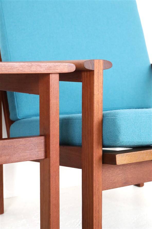 Ensemble de 2 fauteuils en teck "Capella" restaurés d'Illum Wikkelsø / Niels Eilersen.