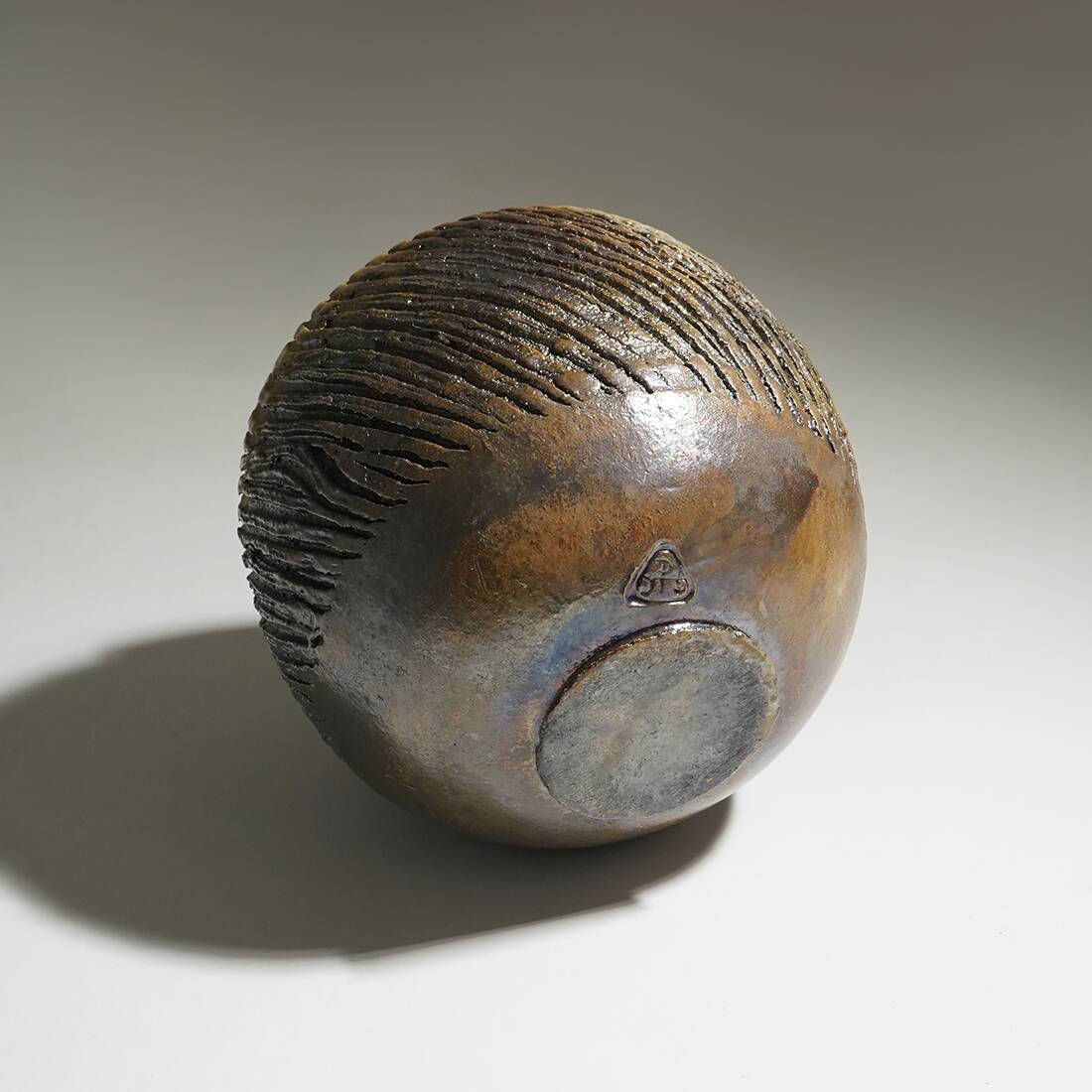 Sculptural vase in glazed ceramic, 1970s