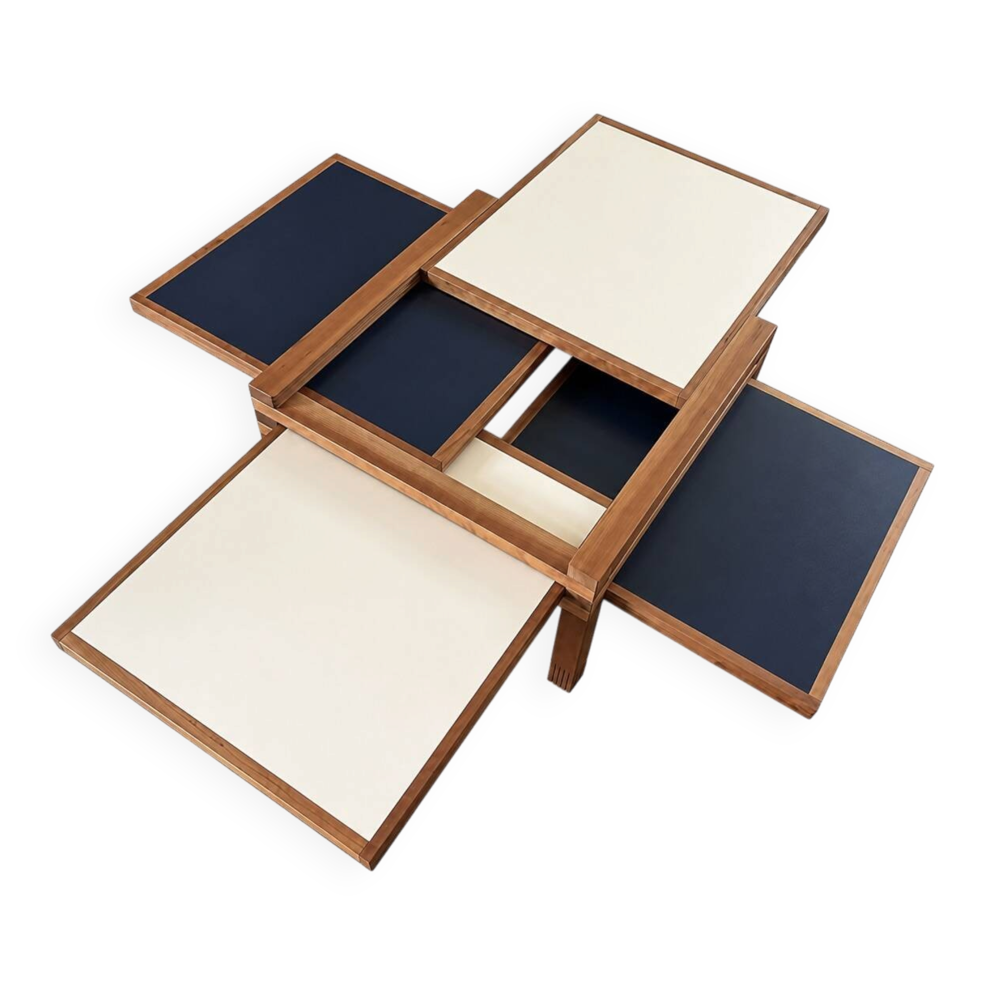Table modulable Hexa de Bernard Vuarnesson pour Bellato. 1980