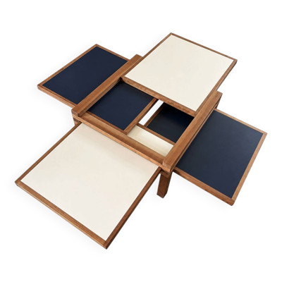Table modulable Hexa de Bernard Vuarnesson pour Bellato. 1980