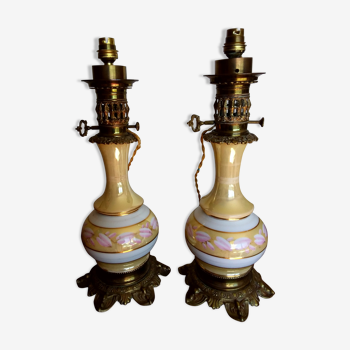 Pair of oil lamps