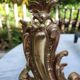 Pair of gilded bronze andirons Louis XV