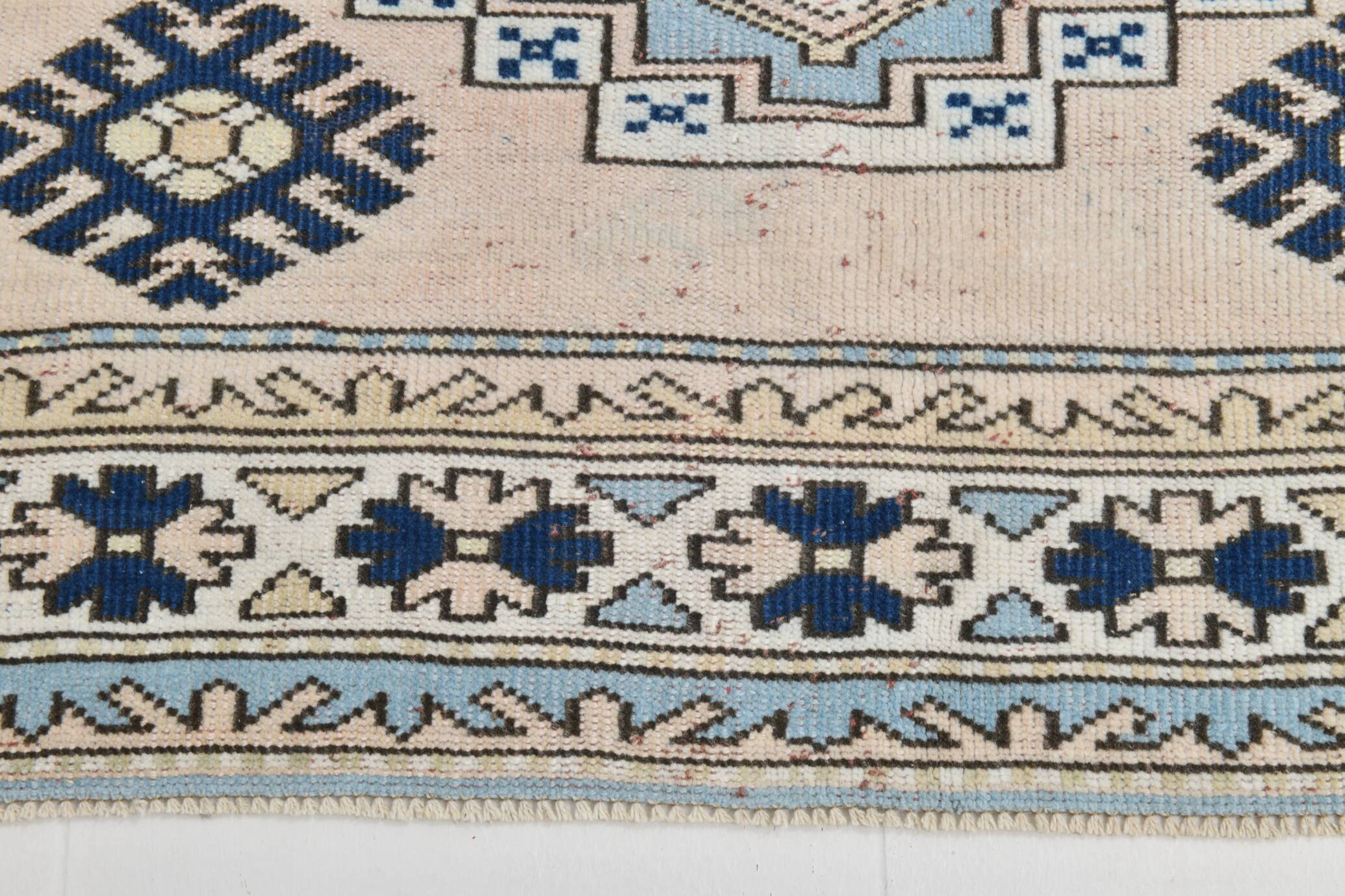 6x7 Navy Blue Cream Oriental Persian Rug, 178x225Cm