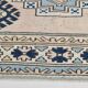6x7 Navy Blue Cream Oriental Persian Rug, 178x225Cm