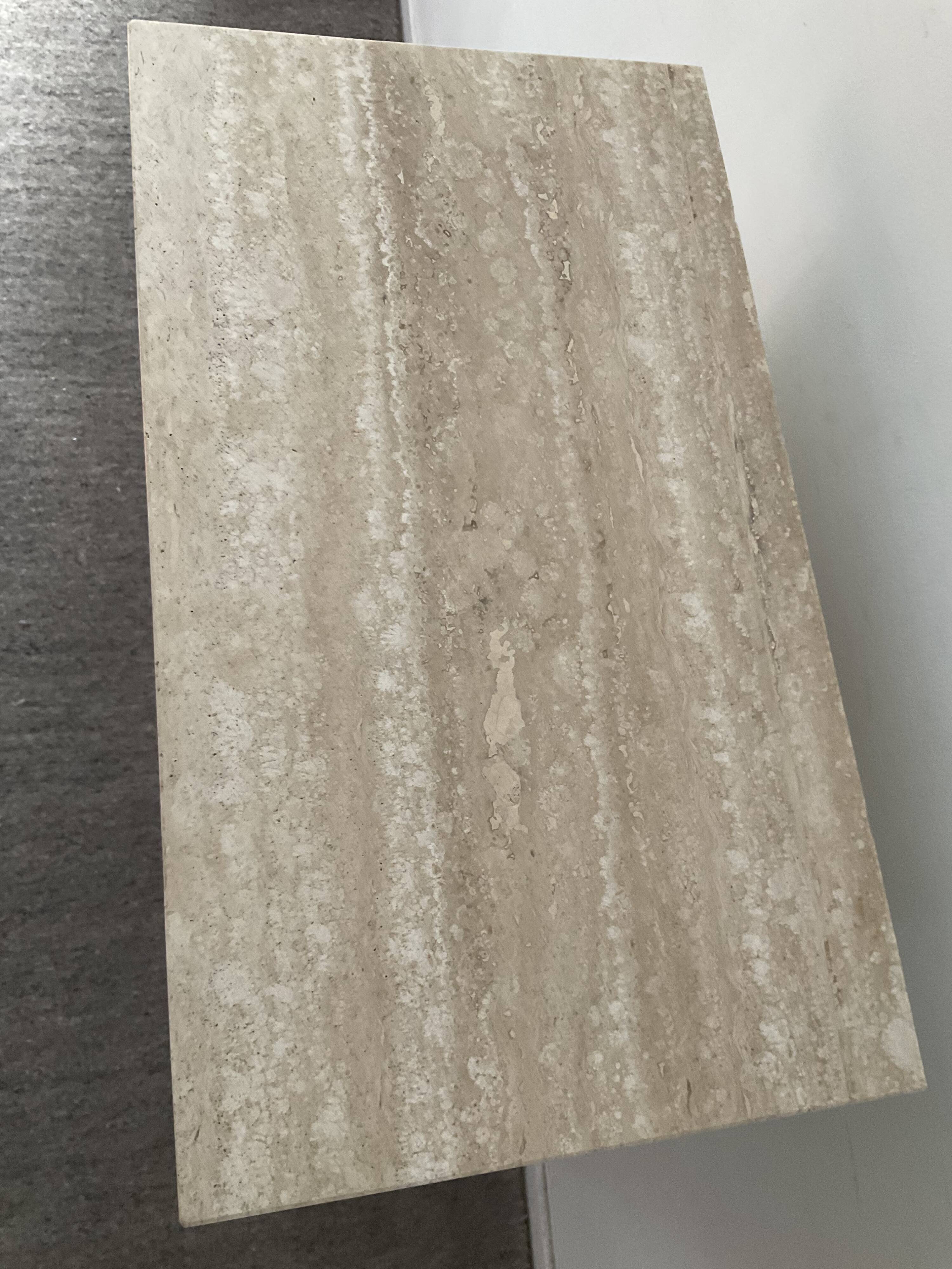 Travertine TV cabinet shelf from the 70s