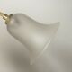 Double wall lamp in bronze and tulips in frosted glass