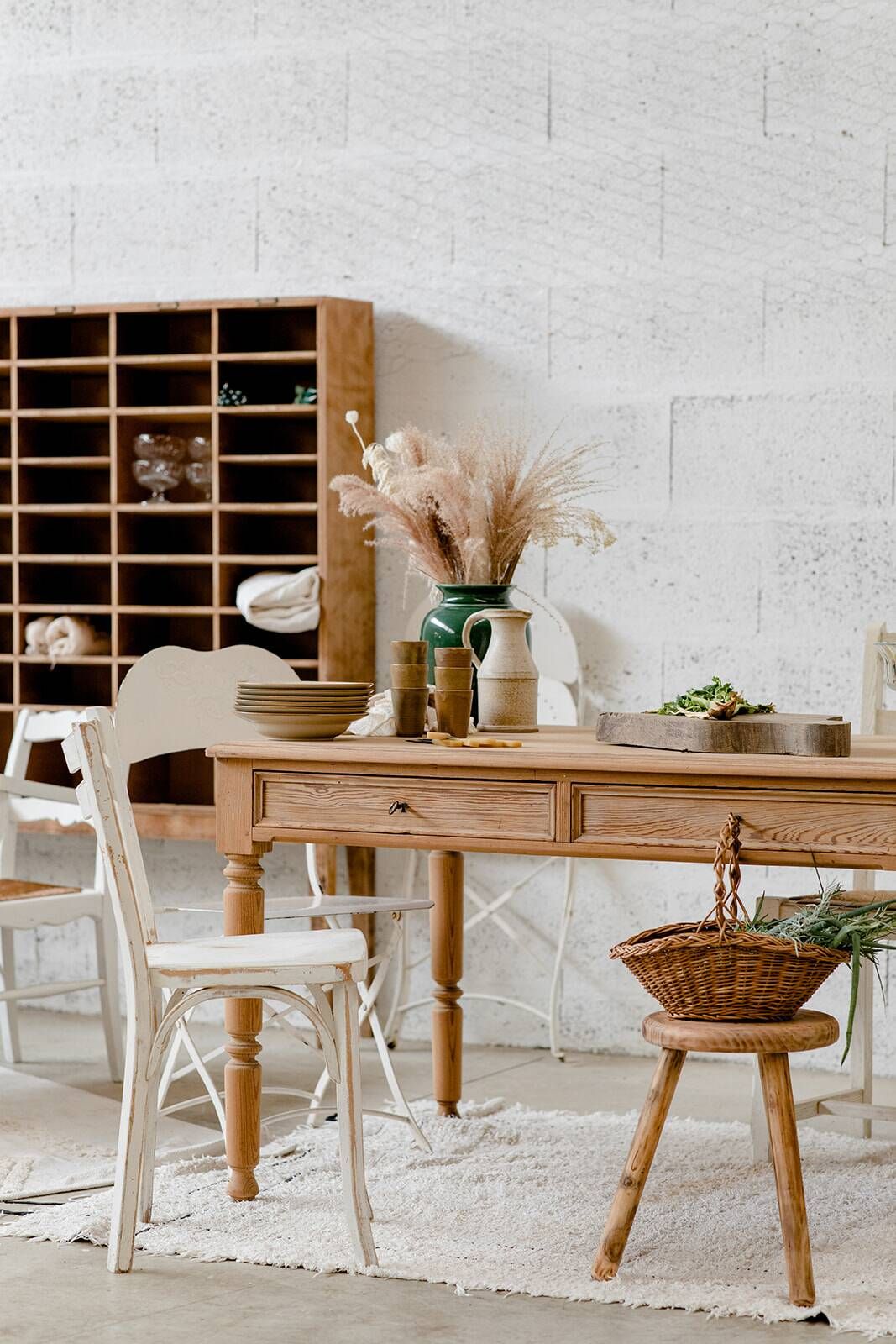 Table / bureau vintage brut