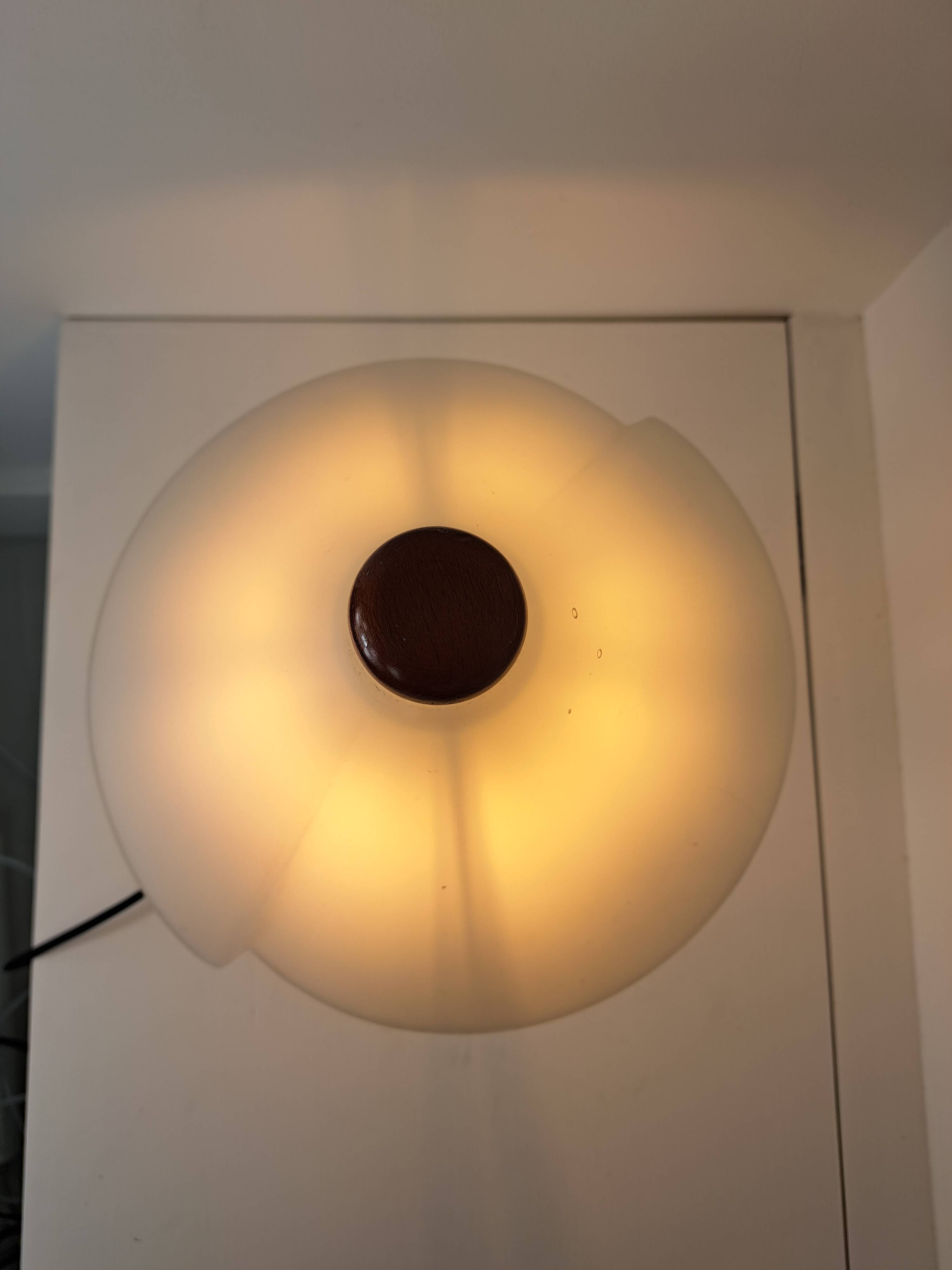 Vintage hem glass lampshade bedside lamp