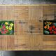 Rattan coffee table with ceramic tiles, 1960s