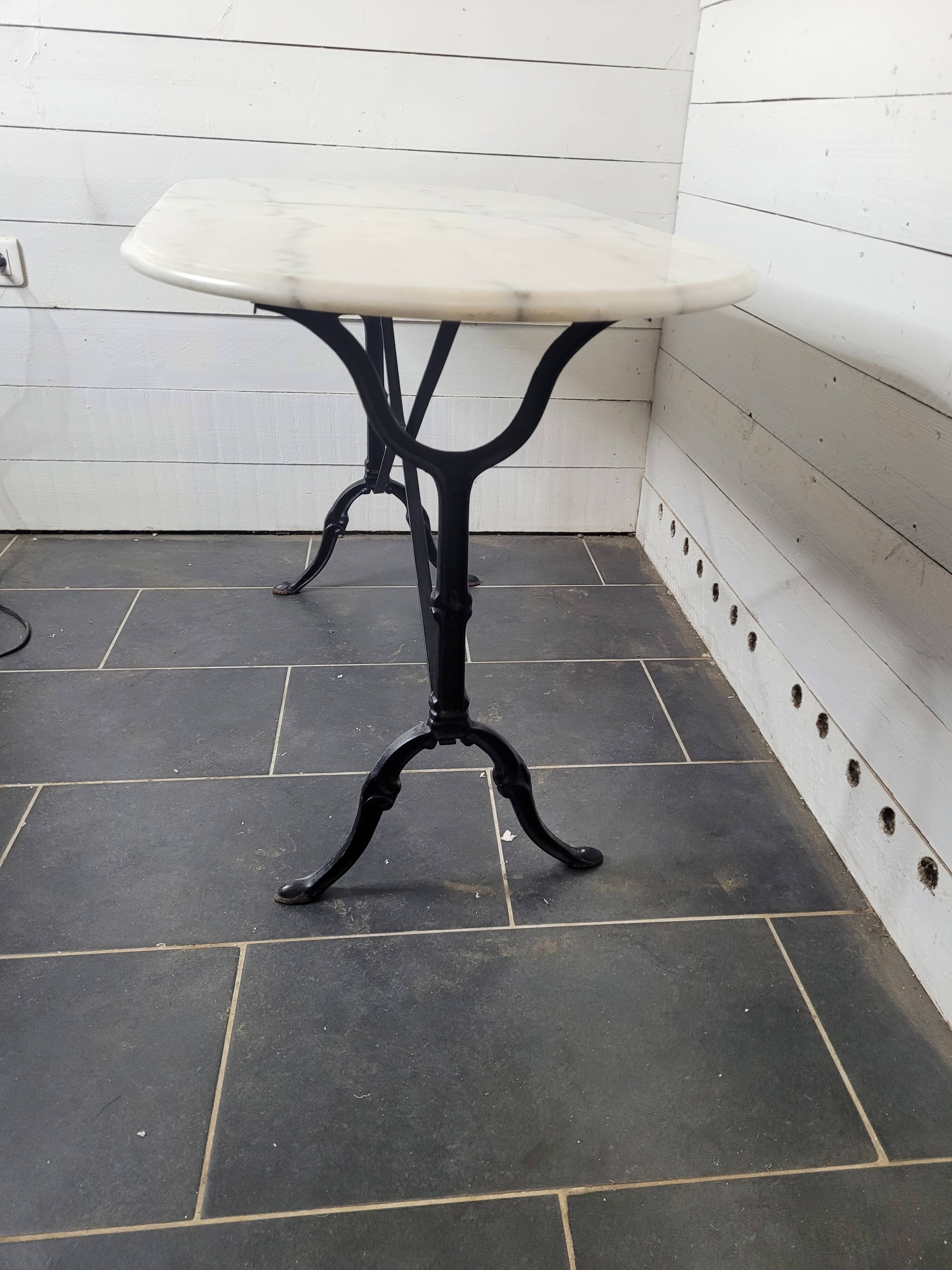 Marble top bistro table