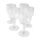 5 verres à vin gravés anciens