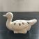 Canard pique fleurs blanc