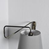 Danish Brass Swing Arm Wall Lamp, 1950s