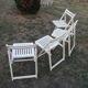 4 folding wooden chairs
