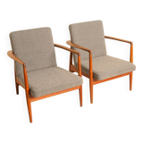 Pair of teak armchairs by CB Hansen for SL Møbler 60's