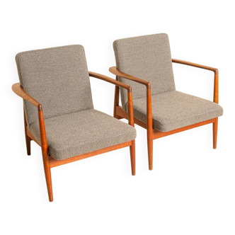 Pair of teak armchairs by CB Hansen for SL Møbler 60's