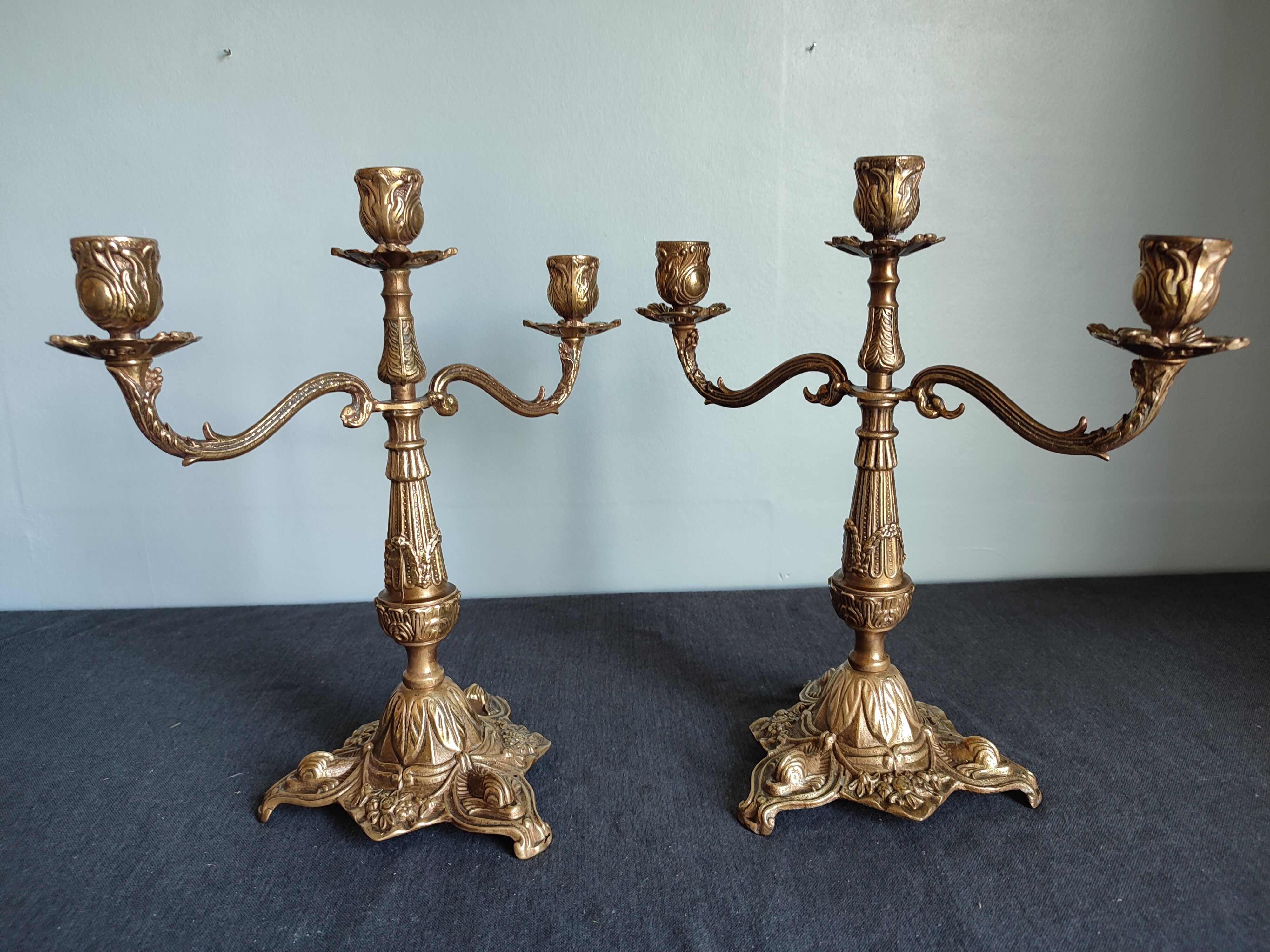 Pair of vintage candlesticks