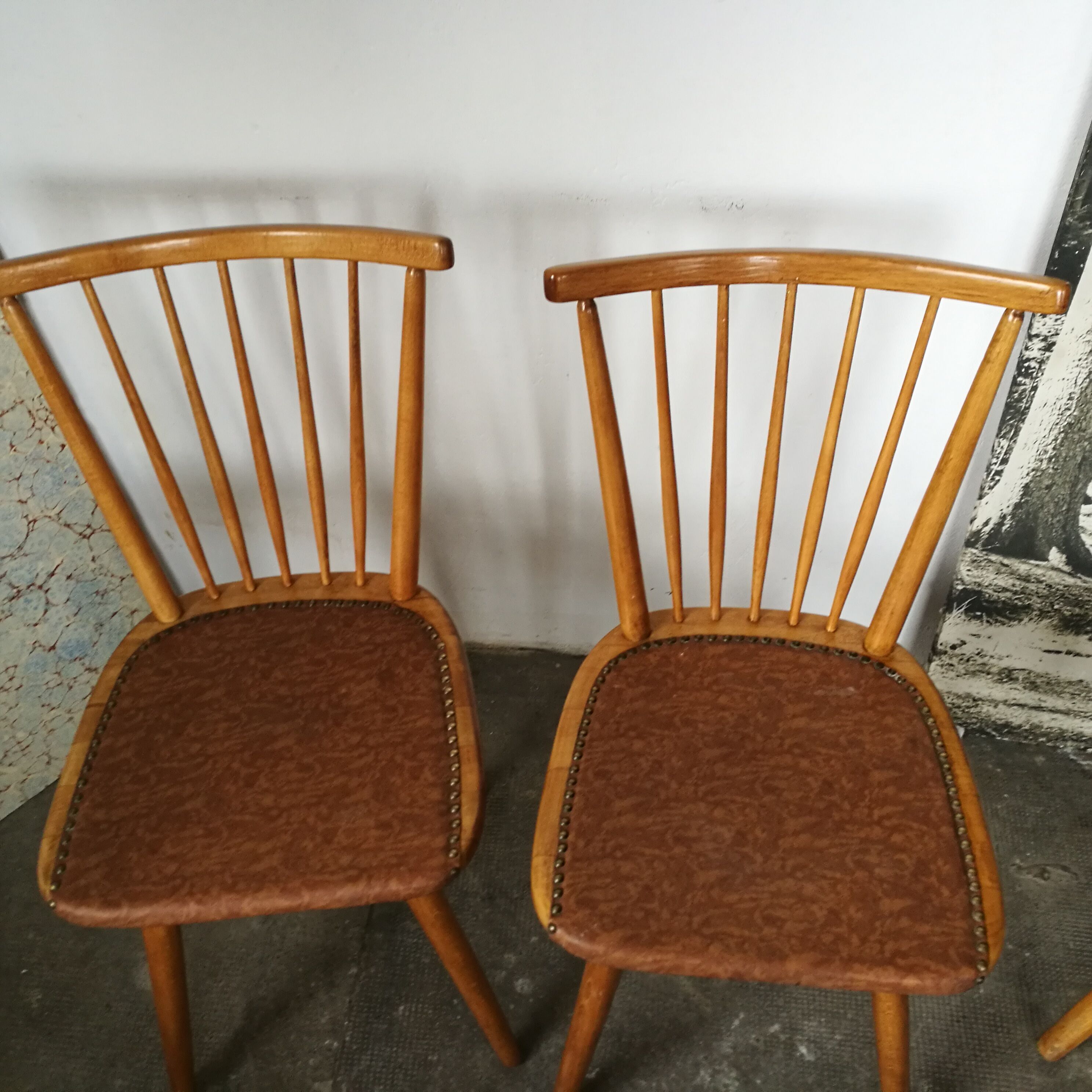 Set of 6 vintage chairs with mismatched bars
