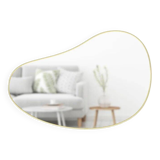 Pear mirror in golden brass 100% handmade