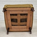 1950s, Danish relax armchair, light green furniture wool, oak wood.