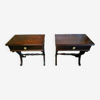 Pair of rosewood bedside table
