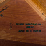Table à manger ronde en teck du milieu du siècle de Gudme Møbelfabrik