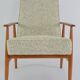 Fox armchair mottled beige green