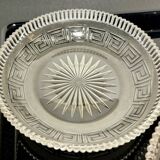 4 Baccarat plates in Greek key pattern 19th century
