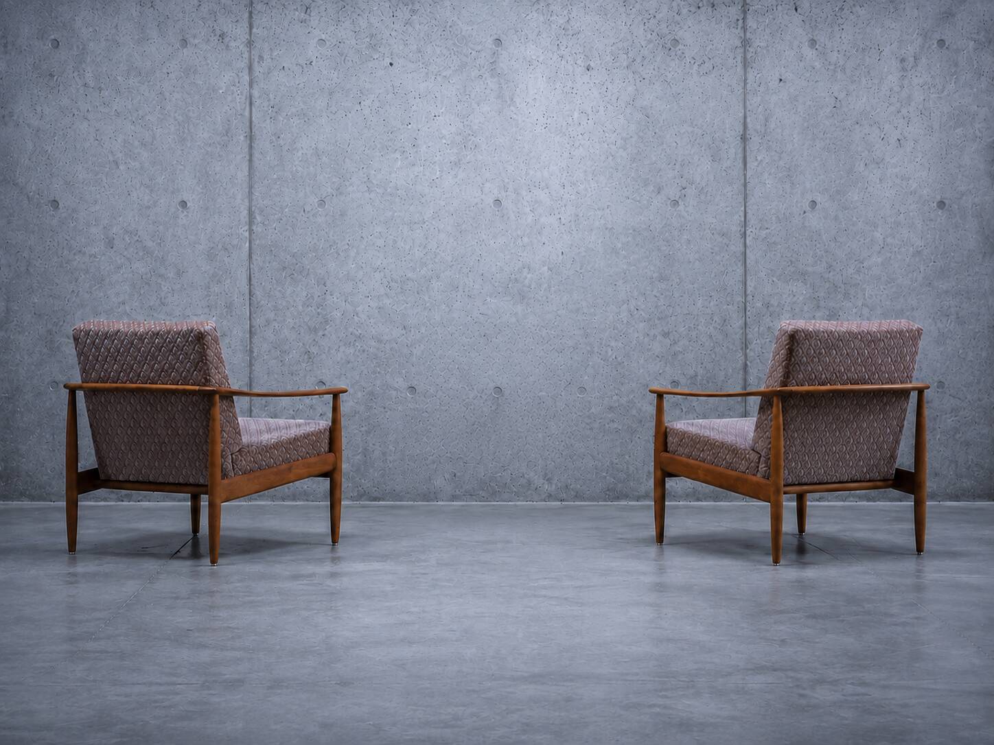 Pair of Scandinavian armchairs by Carl Straub - Vintage 1950s 1960s